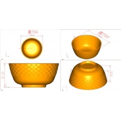 Melamine bowl Mold With Bamboo Design